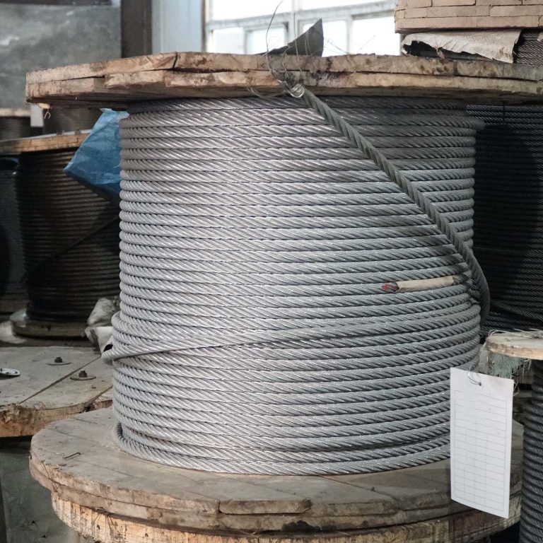 Tali kawat baja berkekuatan tarik tinggi untuk pengangkatan berat, tali kawat baja tahan karat 5mm, faktor aman