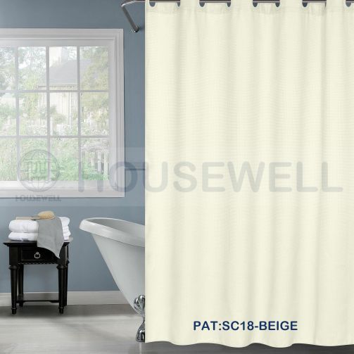 Metallic Printed Premium Polyester Bathroom Shower Curtain, Quick Drying, Comfortable to touch