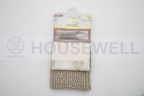 Rèm phòng tắm bằng vải Jacquard, chống nước, sờ vào thoải mái