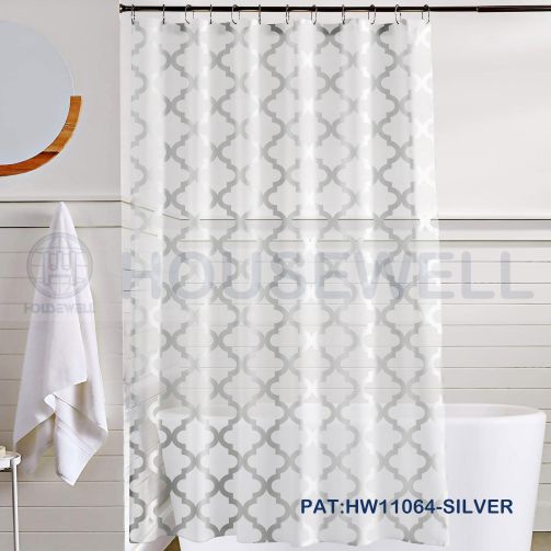 Printed Polyester Shower Curtain with rustproof grommets, Easy maintenance, Heavy Duty,Comfortable to touch